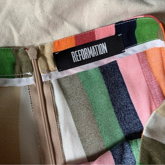 Reformation Clare Pant Rainbow Stripe Small 6P - Picture 10 of 10